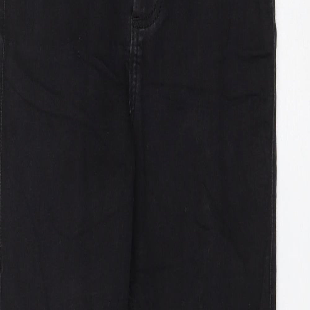 Topshop Womens Black Cotton Skinny Jeans Size 25 in L30 in Regular Zip