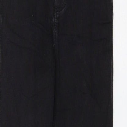 Topshop Womens Black Cotton Skinny Jeans Size 25 in L30 in Regular Zip