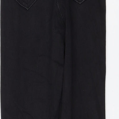 Topshop Womens Black Cotton Skinny Jeans Size 25 in L30 in Regular Zip