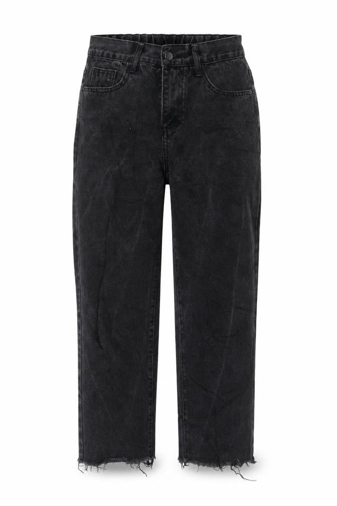 Womens UK Size M Preworn Regular Fit Mom Black Jeans
