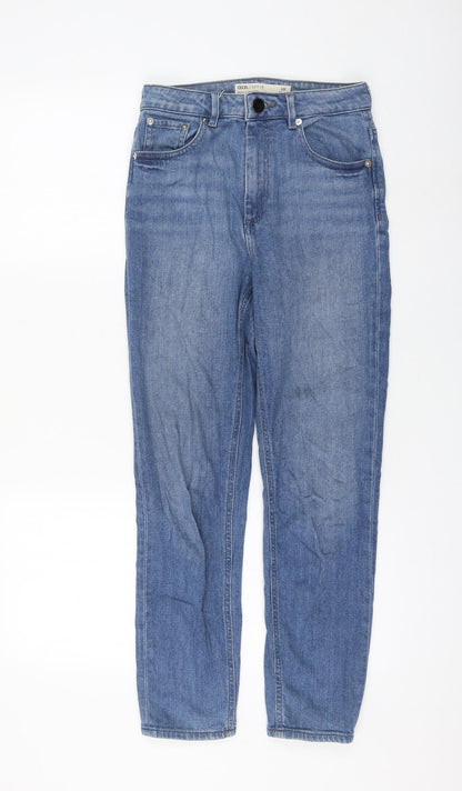 ASOS Womens Blue Cotton Straight Jeans Size 25 in L30 in Regular Zip