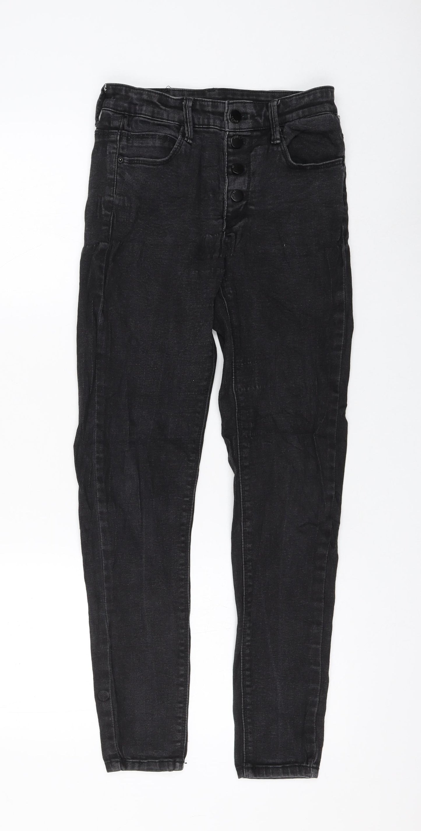 Basic Eve Womens Black Cotton Skinny Jeans Size 26 in L27 in Regular Zip