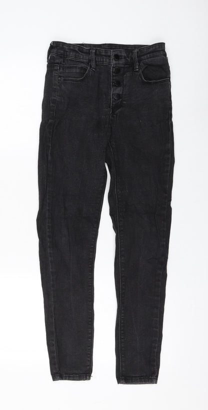 Basic Eve Womens Black Cotton Skinny Jeans Size 26 in L27 in Regular Zip