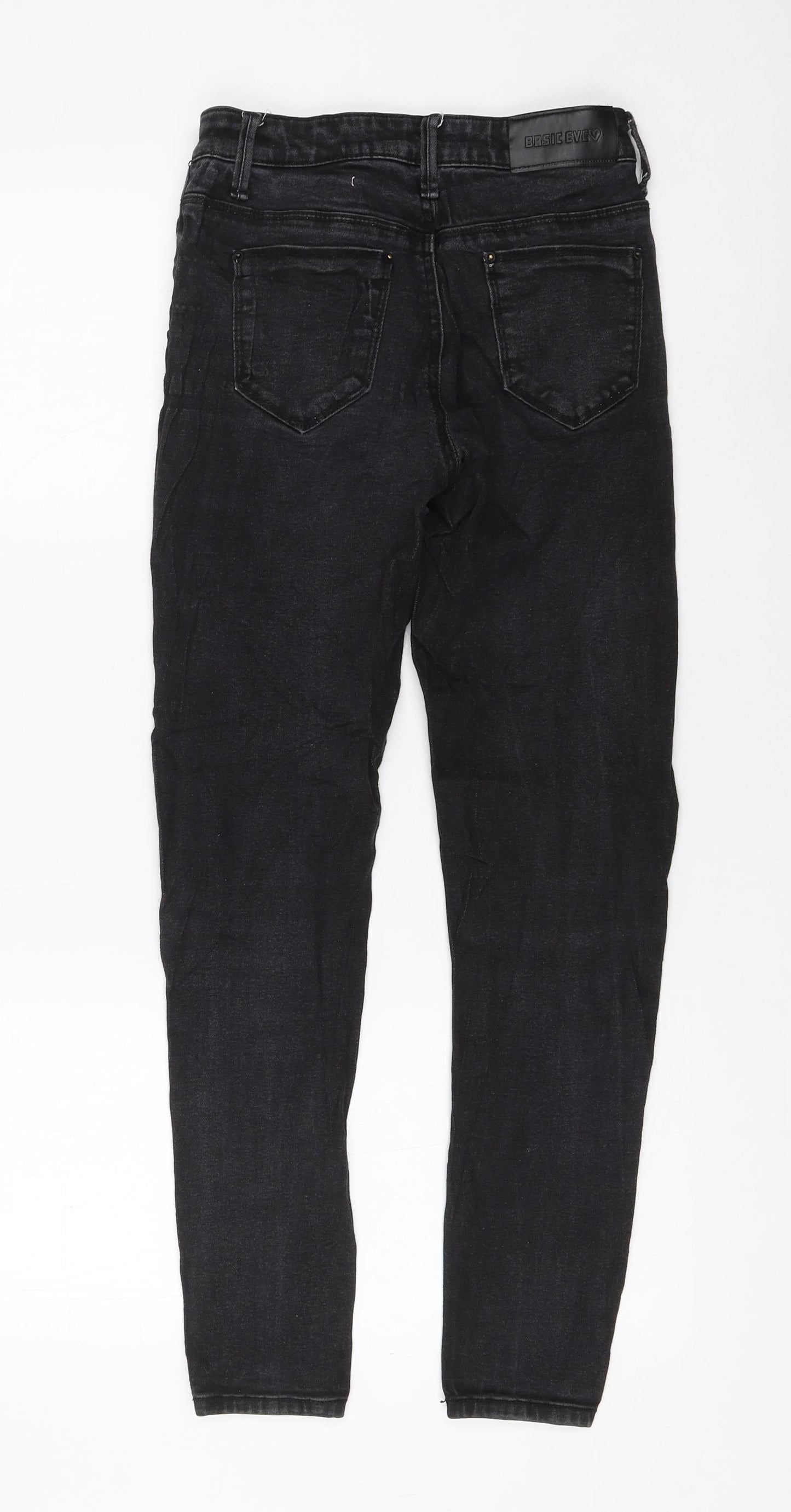 Basic Eve Womens Black Cotton Skinny Jeans Size 26 in L27 in Regular Zip