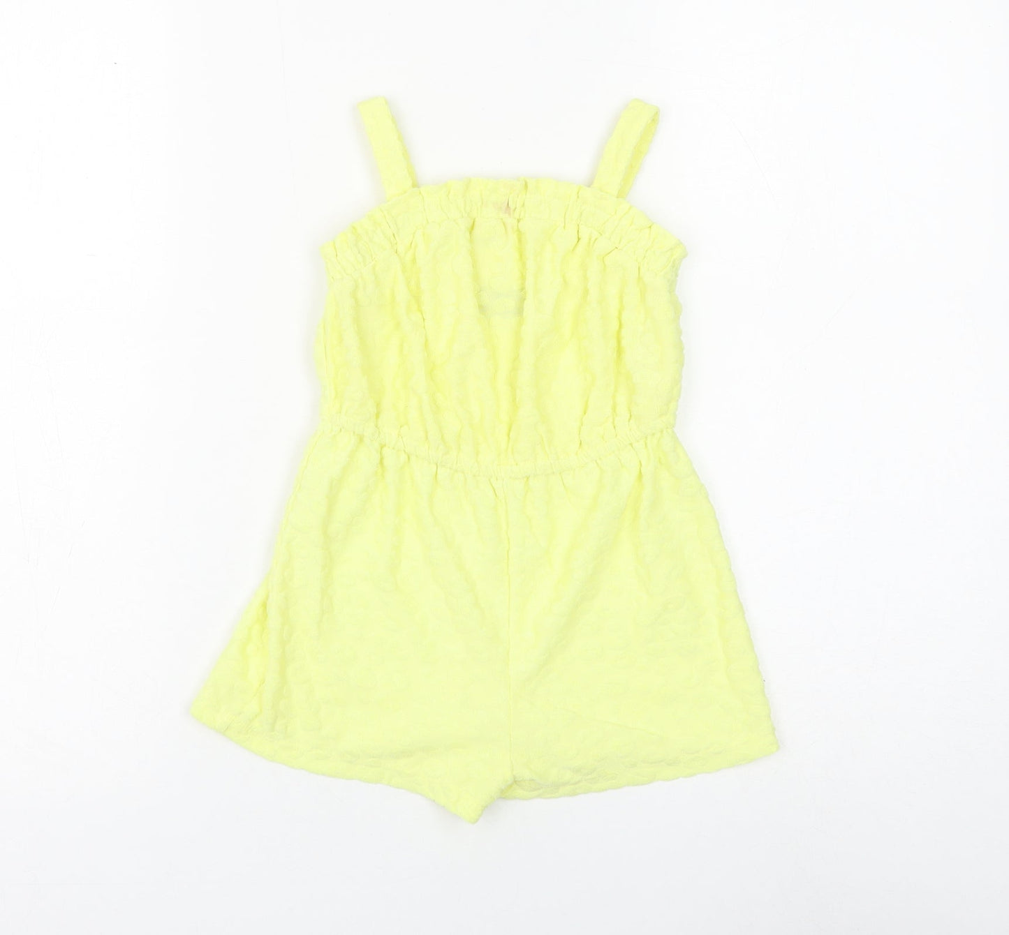 Matalan Girls Yellow Animal Print Polyester Romper One-Piece Size 4 Years Pullover - Leopard Print
