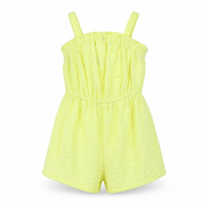 Matalan Girls Yellow Animal Print Polyester Romper One-Piece Size 4 Years Pullover - Leopard Print
