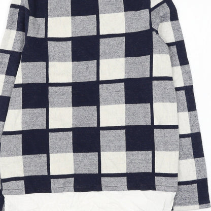 phase e Womens Round Neck Check Polyester Pullover Jumper Size 8