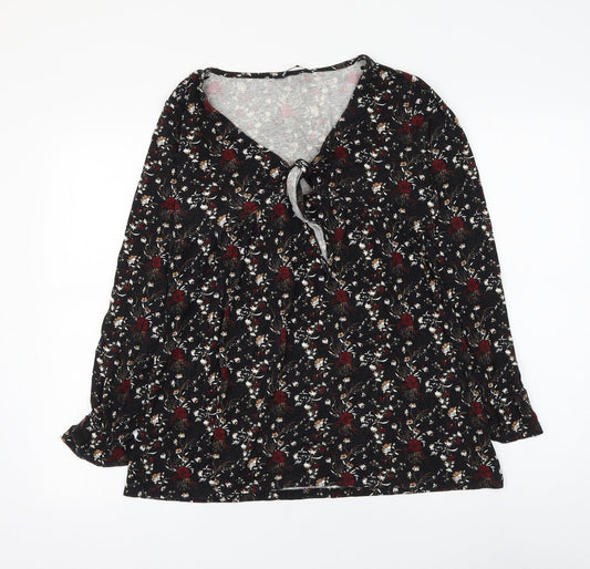 Womens UK Size 8 PEP&CO Black Basic Blouse