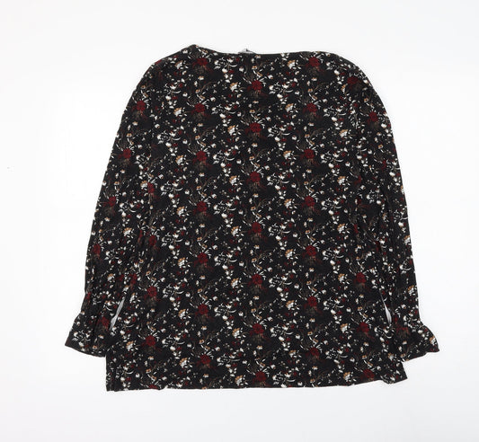 Womens UK Size 8 PEP&CO Black Basic Blouse
