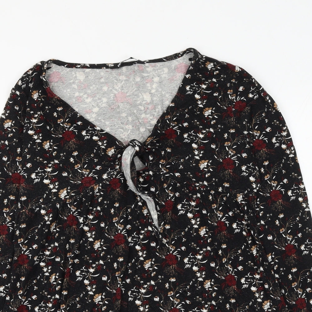Womens UK Size 8 PEP&CO Black Basic Blouse