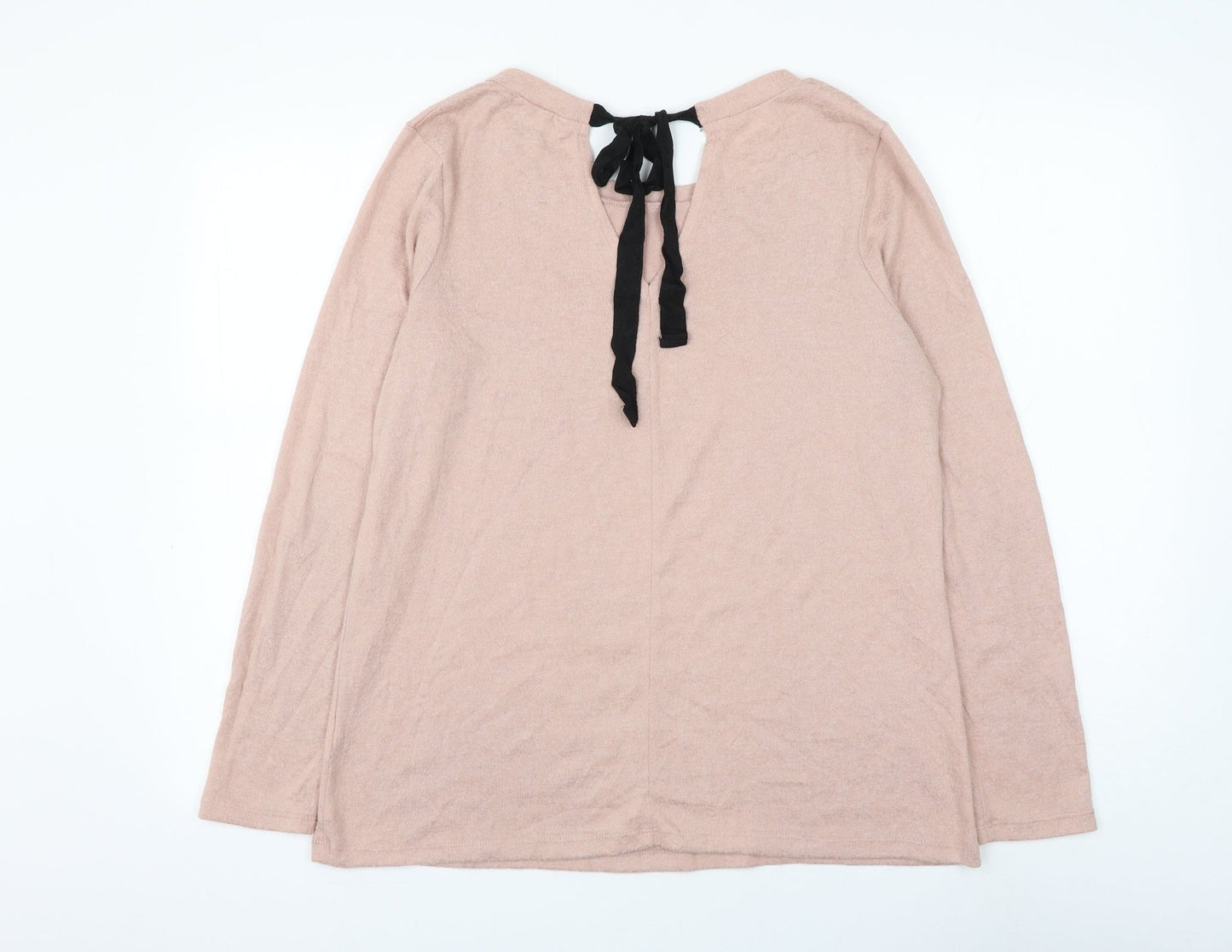 Primark Womens Pink Round Neck Polyester Pullover Jumper Size 10 - Size 10-12