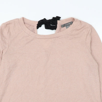 Primark Womens Pink Round Neck Polyester Pullover Jumper Size 10 - Size 10-12