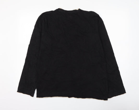 Burton Womens Black Cotton Basic T-Shirt Size M Round Neck