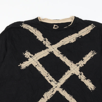 Burton Womens Black Cotton Basic T-Shirt Size M Round Neck