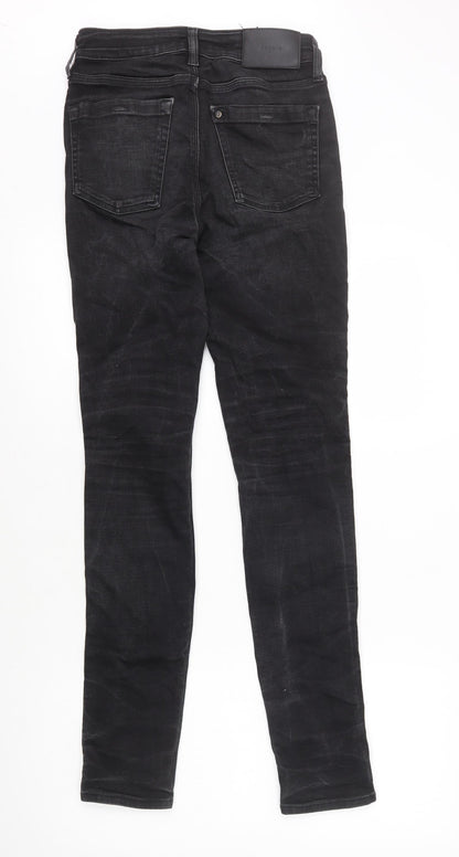 H&M Womens Black Cotton Skinny Jeans Size 8 L31 in Regular Zip