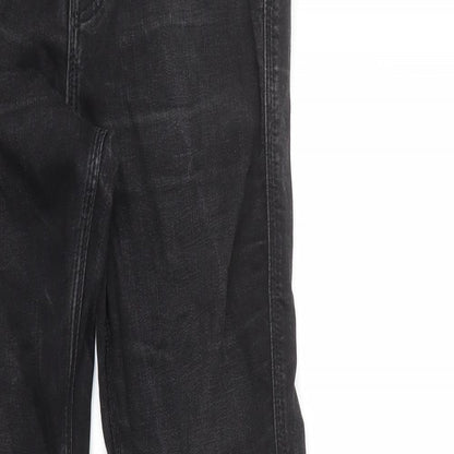 H&M Womens Black Cotton Skinny Jeans Size 8 L31 in Regular Zip