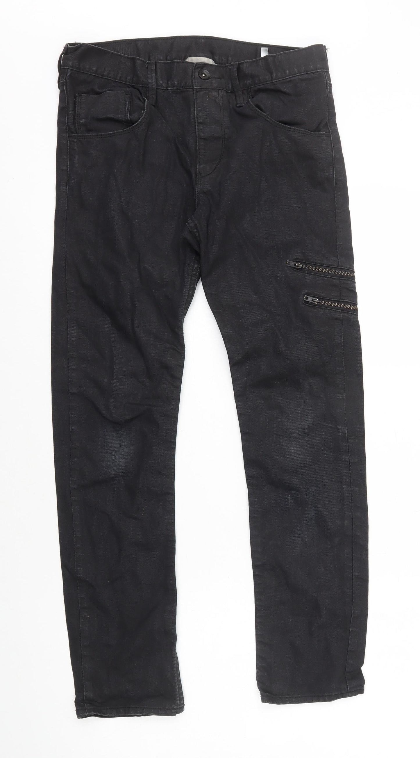 Womens UK Size 10 H&M Regular Fit Skinny Black Jeans