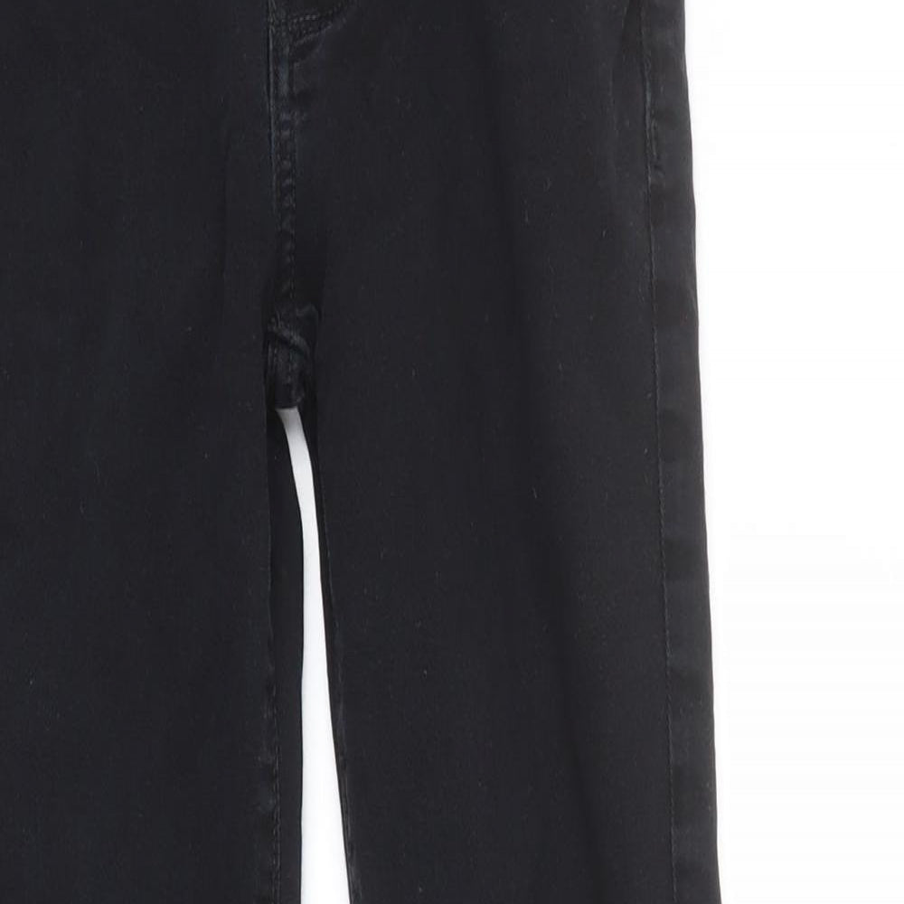 Old Navy Womens Black Cotton Straight Jeans Size 10 L24 in Regular Zip