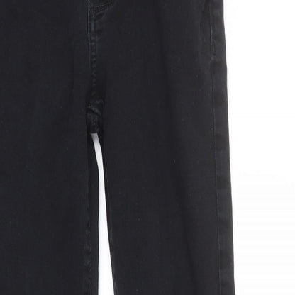 Old Navy Womens Black Cotton Straight Jeans Size 10 L24 in Regular Zip