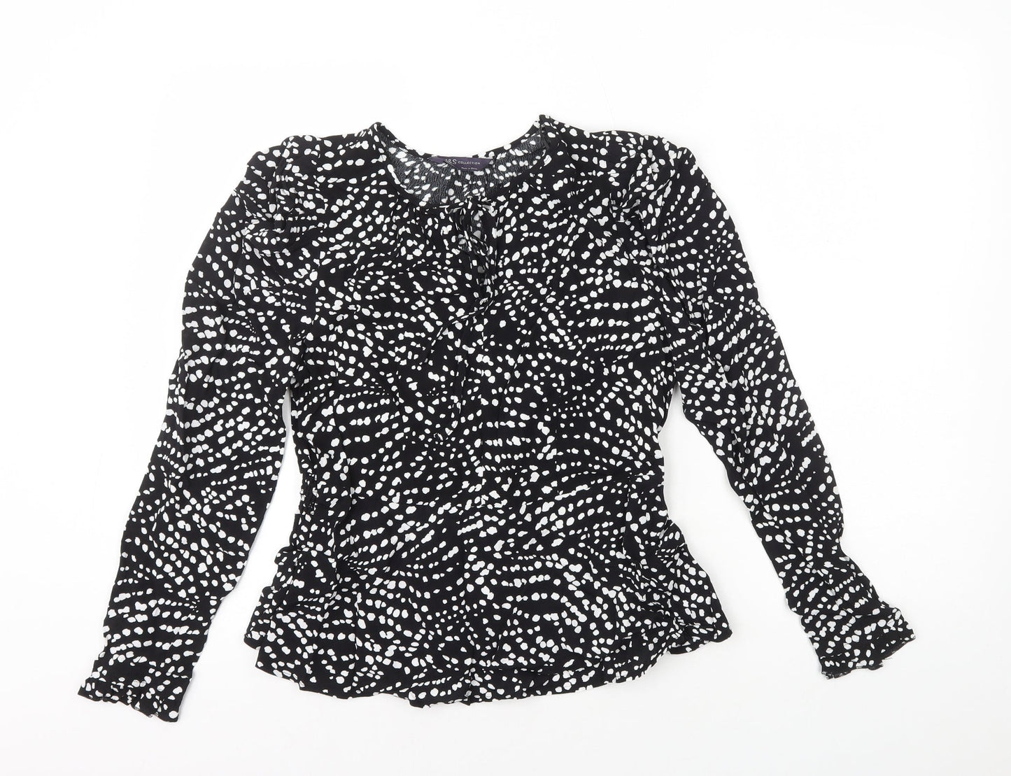 Womens UK Size 8 Marks and Spencer Black Basic Blouse