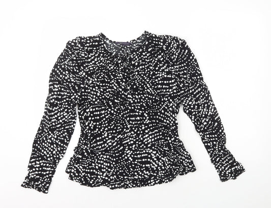 Womens UK Size 8 Marks and Spencer Black Basic Blouse