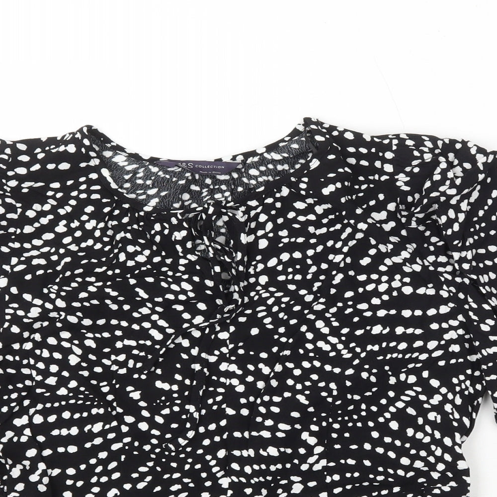 Womens UK Size 8 Marks and Spencer Black Basic Blouse