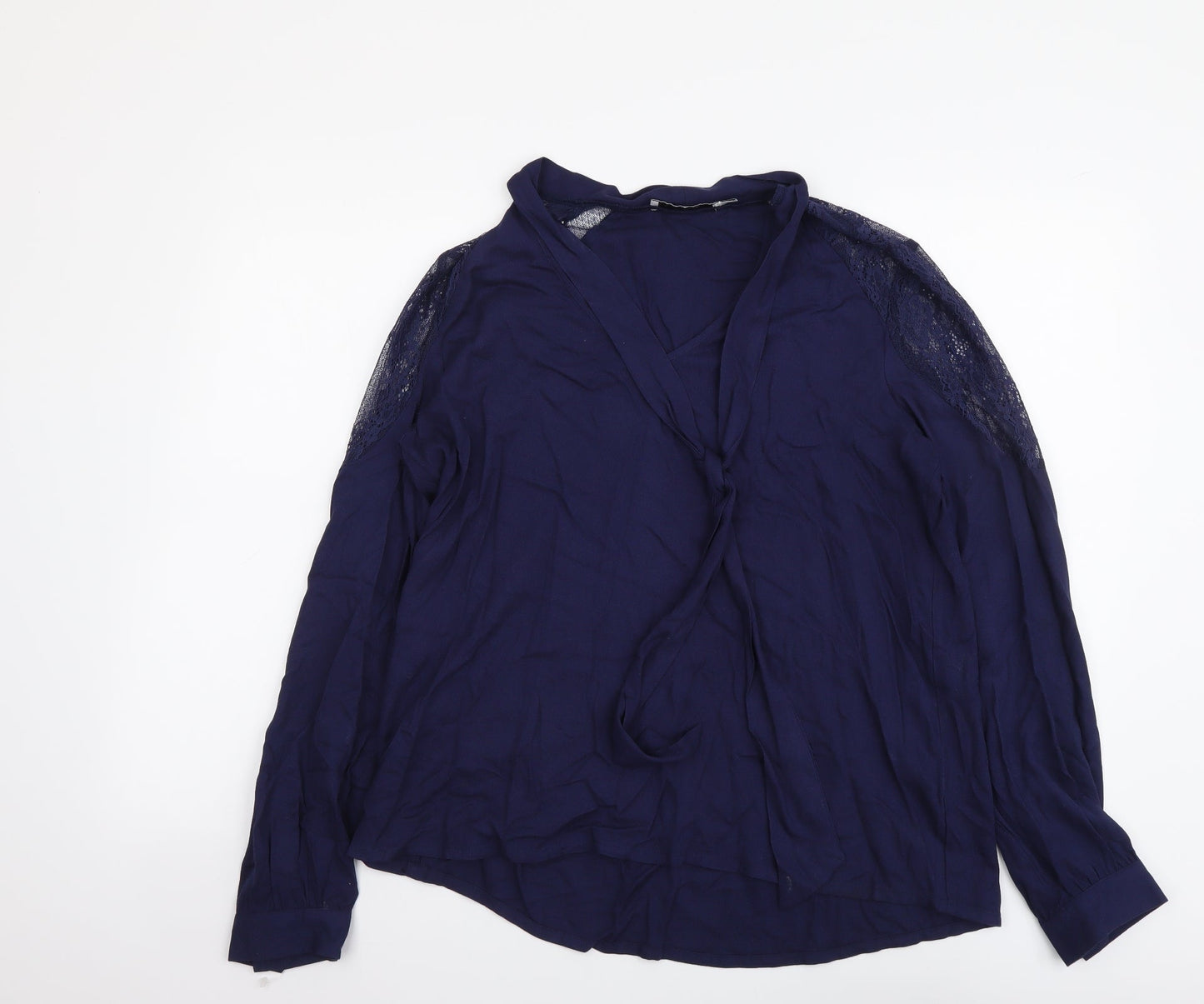 Womens UK Size M JustFab Blue Basic Blouse