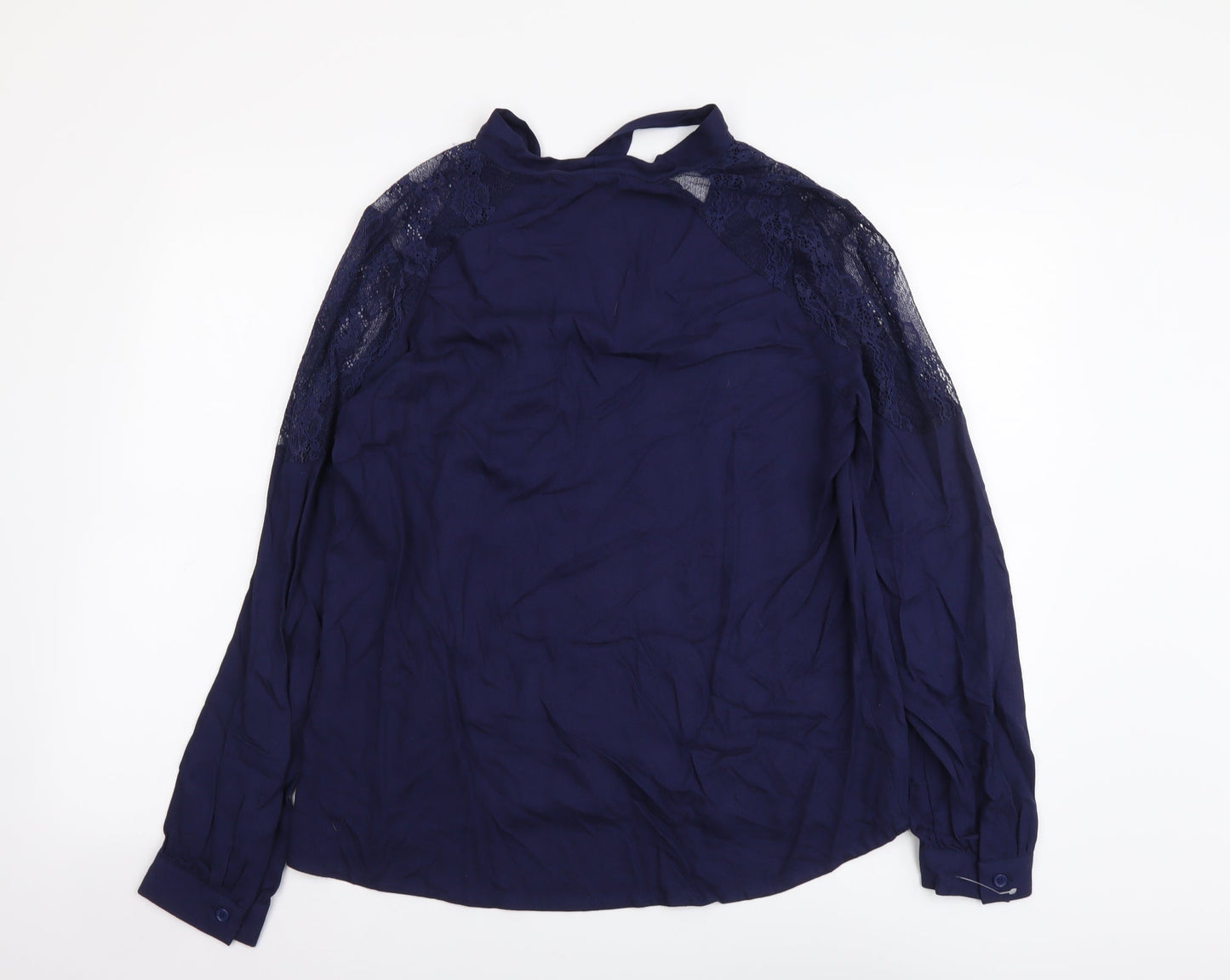 Womens UK Size M JustFab Blue Basic Blouse