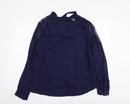 Womens UK Size M JustFab Blue Basic Blouse