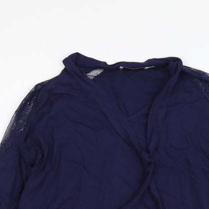 Womens UK Size M JustFab Blue Basic Blouse