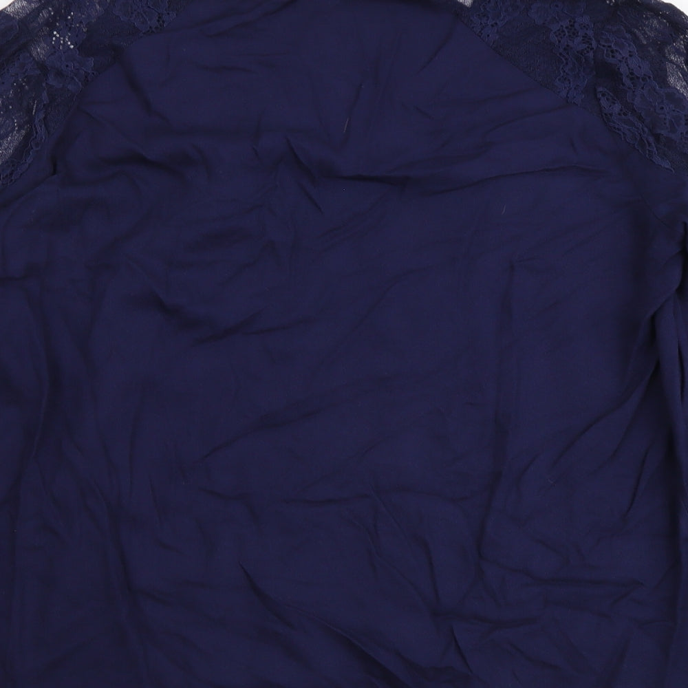 Womens UK Size M JustFab Blue Basic Blouse