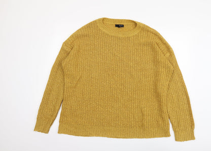 Womens UK Size M New Look Yellow Pullover Jumper