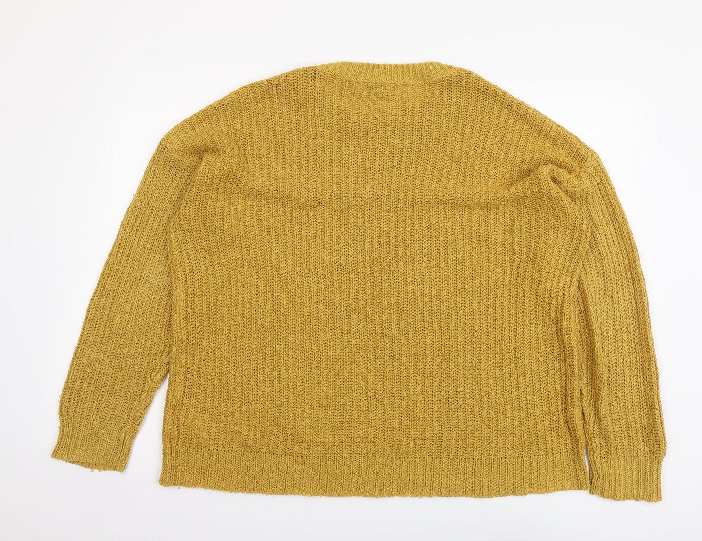 Womens UK Size M New Look Yellow Pullover Jumper