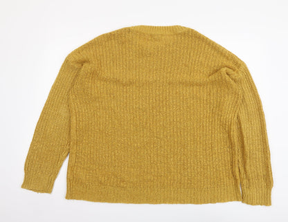 Womens UK Size M New Look Yellow Pullover Jumper