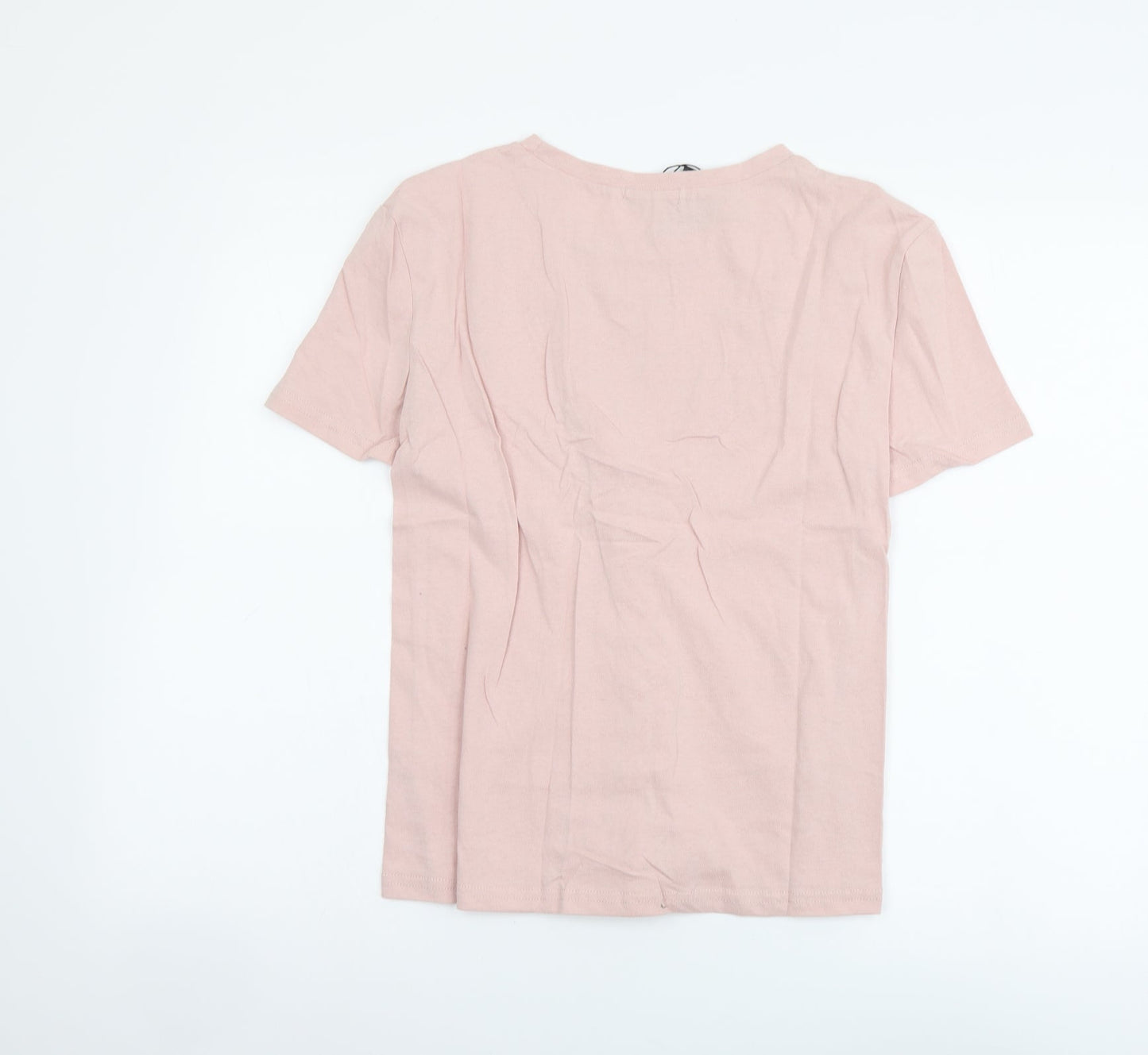 Womens UK Size S Eight Pink Basic T-Shirt