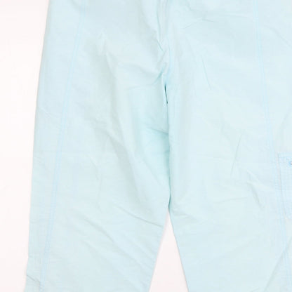 Maine Womens Blue Cotton Cropped Trousers Size 23 in L21 in Regular Drawstring