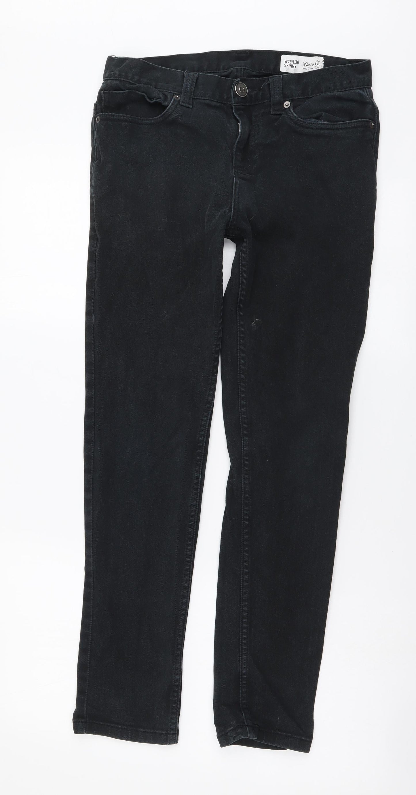 Denim & Co. Mens Grey Cotton Skinny Jeans Size 28 in L30 in Regular Button