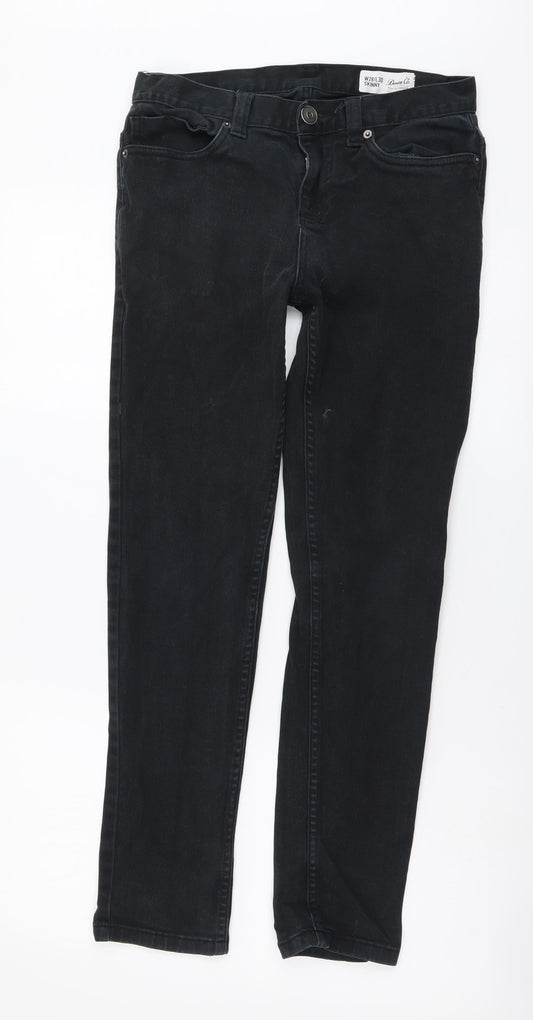 Denim & Co. Mens Grey Cotton Skinny Jeans Size 28 in L30 in Regular Button