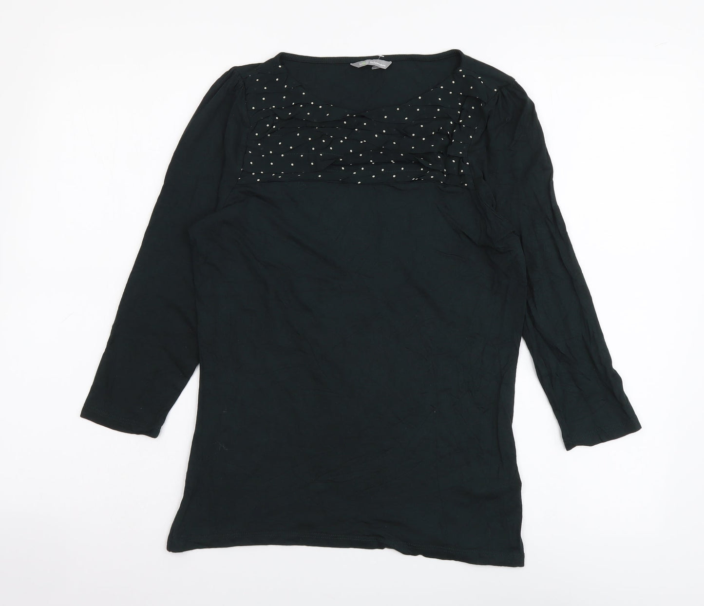 Womens UK Size 8 Marks and Spencer Green Basic Blouse