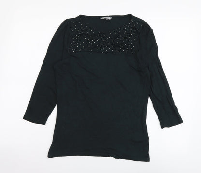 Womens UK Size 8 Marks and Spencer Green Basic Blouse