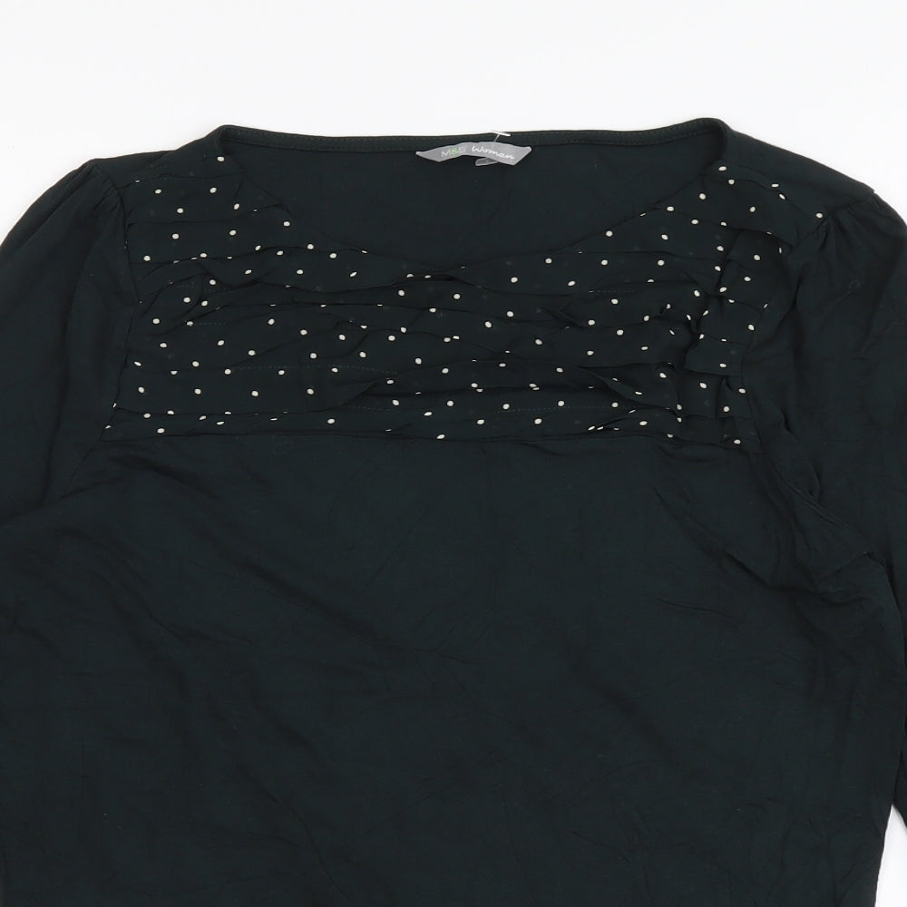 Womens UK Size 8 Marks and Spencer Green Basic Blouse