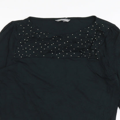Womens UK Size 8 Marks and Spencer Green Basic Blouse