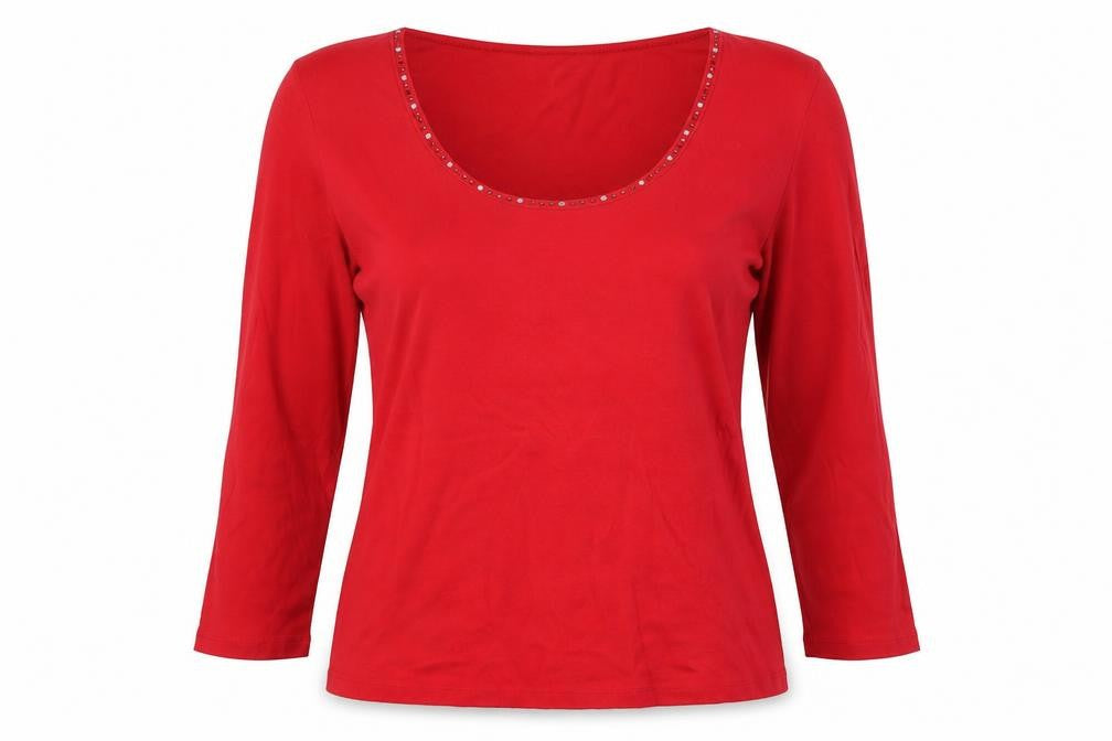 Womens UK Size 12 Marks and Spencer Red Basic Blouse