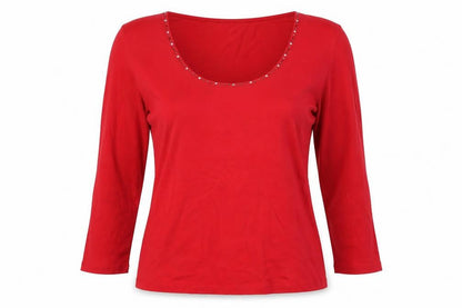 Womens UK Size 12 Marks and Spencer Red Basic Blouse