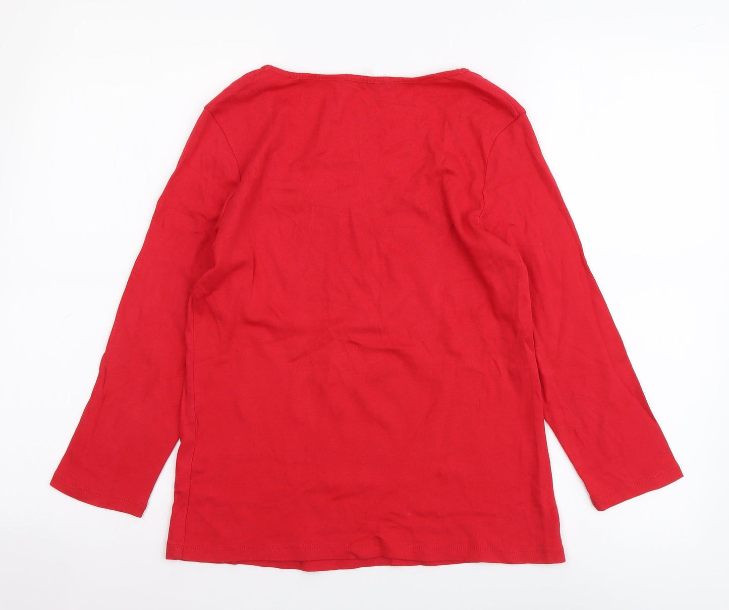 Womens UK Size 12 Marks and Spencer Red Basic Blouse