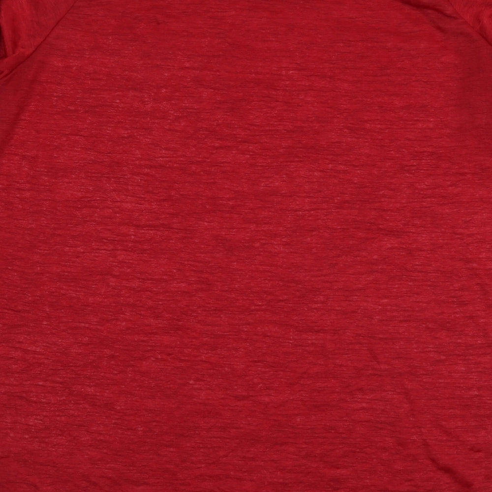 Atmosphere Womens Red Polyester Basic Blouse Size 12 Round Neck