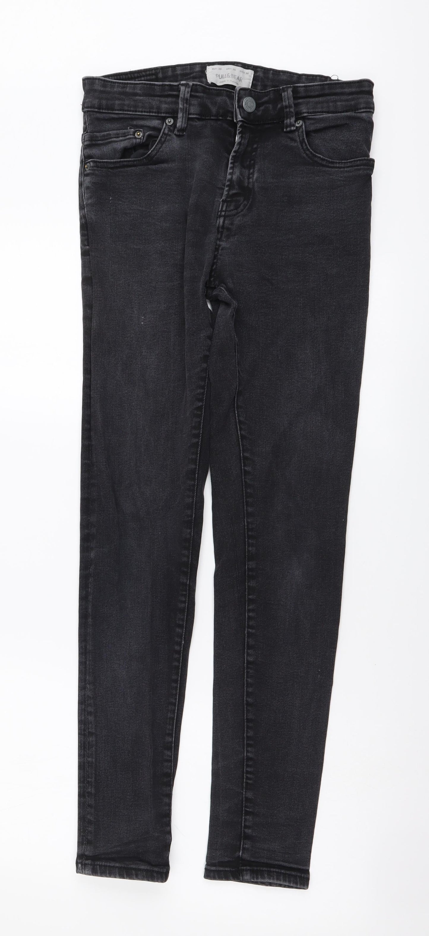 Pull&Bear Womens Grey Cotton Skinny Jeans Size M L29 in Regular Button