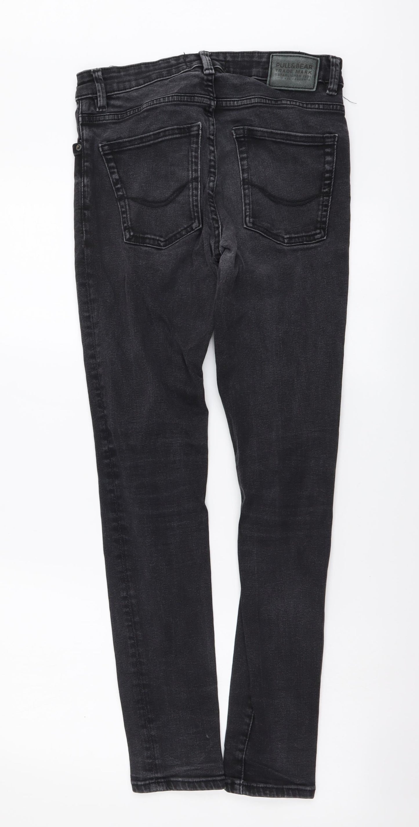 Pull&Bear Womens Grey Cotton Skinny Jeans Size M L29 in Regular Button