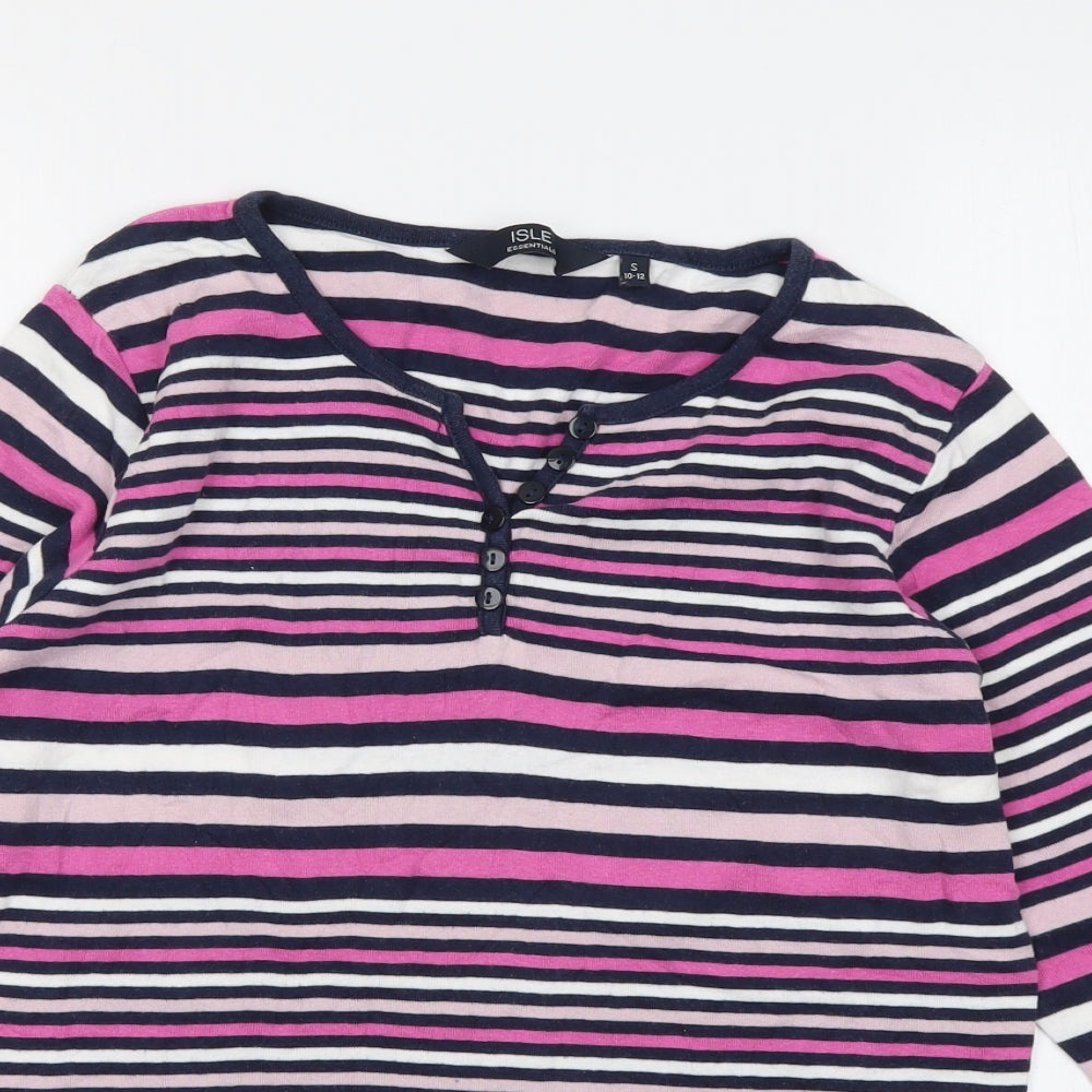 Womens UK Size S Isle Multicoloured Basic T-Shirt