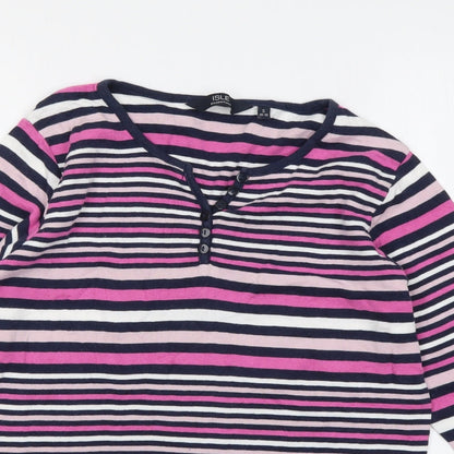 Womens UK Size S Isle Multicoloured Basic T-Shirt